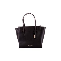 Torebki do ręki Calvin Klein Jeans K60K605121. Czarne torebki klasyczne damskie Calvin Klein Jeans, bez wzorów, z jeansu, do ręki, bez dodatków. Za 447,81 zł.