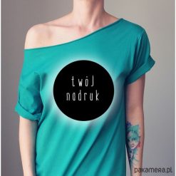 Koszulka z Twoim nadrukiem Wybierz kolory. Zielone bluzki oversize Pakamera, s, z nadrukiem. Za 85,00 zł.
