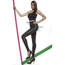 Mid-Kompresyjne legginsy Angelica z Push-Up efektem. Szare legginsy skórzane Astratex, w prążki. Za 105,99 zł.