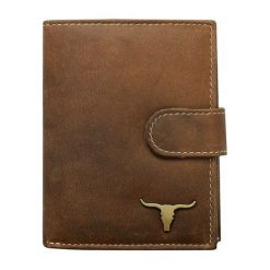 Portfel męski skórzany Buffalo Wild RM-06L-BAW. Pomarańczowe portfele męskie BUFFALO WILD, bez wzorów, ze skóry. Za 49,90 zł.