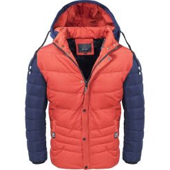 Kurtka zimowa męska z kapturem pomarańczowa Recea. Pomarańczowe kurtki męskie Recea, na zimę, xl, bez wzorów, z poliesteru, eleganckie, z kapturem. W wyprzedaży za 99,99 zł.