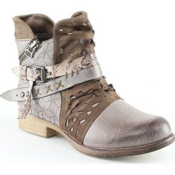 Botki damskie: Botki w kolorze khaki