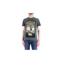 T-shirty z krótkim rękawem Barbour BATEE0363. Zielone t-shirty męskie Barbour, s, bez wzorów, bez kołnierzyka, krótkie. Za 184,69 zł.