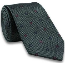 Elegancki Krawat Męski w Delikatny Rzucik, Grochy -6,5cm- Chattier, Srebrny KRCH0886. Szare krawaty męskie Chattier, w grochy, z tkaniny, eleganckie. Za 40,00 zł.