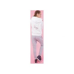 BOKSERSKA BLUZA ALEX - BIAŁA. Białe bluzy sportowe damskie marki Madnezz, xl, z aplikacjami, z zamszu. Za 179,00 zł.