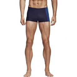 Spodenki kąpielowe, na trening. Brązowe kąpielówki męskie marki adidas Performance, w paski, z elastanu, sportowe. Za 146,96 zł.