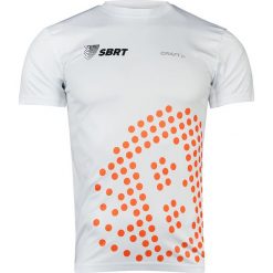 Koszulka Craft Event SBRT Tee M Biała. Białe koszulki męskie marki Craft, s, z nadrukiem, z tkaniny, bez kołnierzyka, z krótkim rękawem, krótkie, do biegania. Za 79,99 zł.