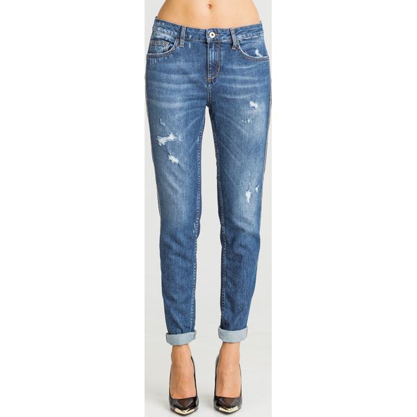 JEANSY Preciuos Bottom up Liu Jo. Niebieskie jeansy damskie Liu Jo, z aplikacjami, z jeansu, z podwyższonym stanem. Za 1039,00 zł.