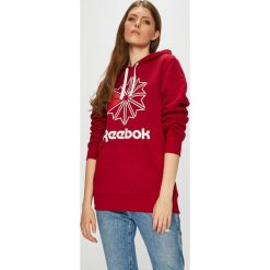 Reebok Classic - Bluza. Brązowe bluzy damskie Reebok Classic, s, z nadrukiem, z elastanu, bez rękawów, z kapturem. W wyprzedaży za 179,90 zł.