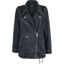 Disturbia Rebel Denim Biker Jacket Kurtka jeansowa damska czarny. Czarne kurtki damskie marki Disturbia, l, z jeansu. Za 244,90 zł.