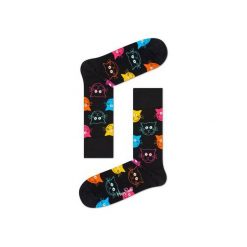 Skarpetki Happy Socks - Animal (MJA01-9001). Szare skarpetki damskie marki Happy Socks, w kolorowe wzory, z bawełny. Za 34,90 zł.