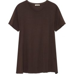 Koszulka w kolorze ciemnobrązowym. Pomarańczowe koszulki damskie American Vintage, m, bez wzorów, z wełny, z okrągłym kołnierzem, bez rękawów. W wyprzedaży za 75,95 zł.