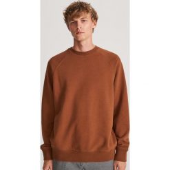 Bluza z bawełny organicznej - Brązowy. Pomarańczowe bluzy męskie Reserved, s, bez wzorów, z bawełny, bez kołnierzyka, bez rękawów, bez kaptura. Za 99,99 zł.
