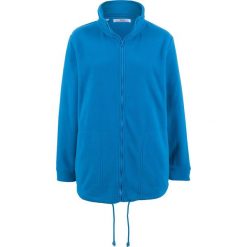 Bluza rozpinana z polaru, długi rękaw bonprix lazurowy niebieski. Niebieskie bluzy polarowe bonprix, z długim rękawem, długie. Za 79,99 zł.