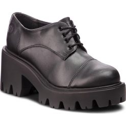 Półbuty ALTERCORE - Mila Black. Czarne półbuty damskie Altercore, bez wzorów, ze skóry ekologicznej, bez obcasa, na obcasie, bez zapięcia. Za 399,00 zł.