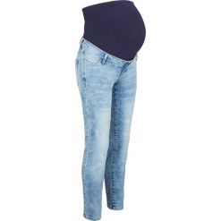 Dżinsy ciążowe do kostki STRAIGHT bonprix niebieski "bleached”. Niebieskie jeansy damskie bonprix, moda ciążowa. Za 129,99 zł.