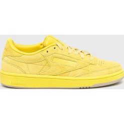 Reebok - Buty Club C 85. Żółte buty sportowe damskie Reebok, bez wzorów, ze skóry, sportowe. W wyprzedaży za 239,90 zł.