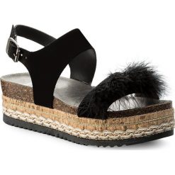 Espadryle BULLBOXER - 449008E1C Black. Czarne espadryle damskie marki Bullboxer, z aplikacjami, ze skóry, bez obcasa. W wyprzedaży za 179,00 zł.