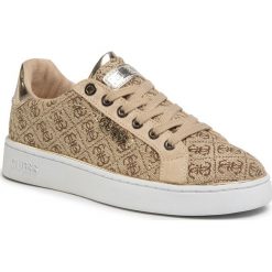 Sneakersy GUESS - Piuma FL5BC2 FAL12 BEIBR. Pomarańczowe półbuty damskie Guess, z aplikacjami, ze skóry ekologicznej, bez obcasa, bez zapięcia. Za 519,00 zł.