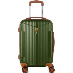 Walizka w kolorze khaki - 44 l. Brązowe walizki Ines de la Fressange, bez wzorów, z materiału. W wyprzedaży za 199,95 zł.