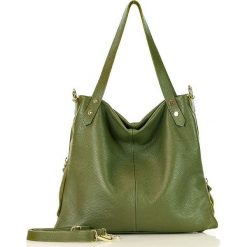 Marco mazzini torebka skórzana italian shopper bag z zamkami po bokach zieleń safari. Żółte torby damskie na zakupy MAZZINI, w paski, ze skóry, biznesowe, bez dodatków. W wyprzedaży za 319,00 zł.