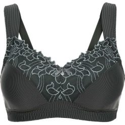Biustonosz odciążający, bez fiszbinów bonprix antracytowo-szary. Szare biustonosze marki bonprix, w paski. Za 54,99 zł.