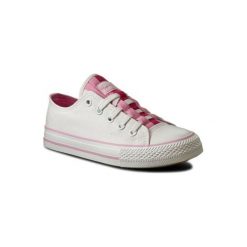 MAGIC LADY CSD85-2. Białe trampki dziewczęce Magic Lady, bez wzorów, z tworzywa sztucznego, bez zapięcia. Za 59,99 zł.