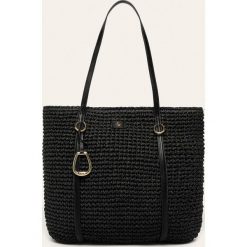 Lauren Ralph Lauren - Torebka. Czarne torby damskie na zakupy Lauren Ralph Lauren, bez wzorów, ze skóry, na ramię, duże, bez dodatków. W wyprzedaży za 579,90 zł.