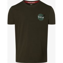 Alpha Industries - T-shirt męski, zielony. Zielone t-shirty męskie Alpha Industries, xxl, z nadrukiem, bez kołnierzyka. Za 159,95 zł.
