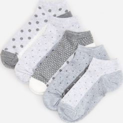 Skarpetki stopki 5 pack - Kremowy. Białe skarpetki damskie Reserved. Za 39,99 zł.