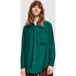 Koszula z Tencelu™ - Khaki. Brązowe koszule damskie Reserved, bez wzorów, bez kołnierzyka, bez rękawów. W wyprzedaży za 19,99 zł.