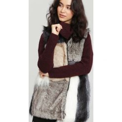 Biało-Czarna Kamizelka Cats Claw. Czarne kamizelki damskie other, l, z futra. Za 219,99 zł.