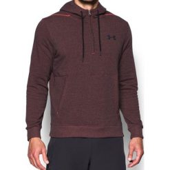 Bluzy męskie: Under Armour Bluza Męska Threadborne 1/2 Zip Hoodie Bordowa r. L (1299135-963)