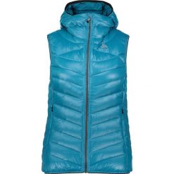 Kamizelka puchowa "Air Cocoon" w kolorze turkusowym. Niebieskie kamizelki damskie Odlo Women, m, z nadrukiem, z puchu, bez kaptura. W wyprzedaży za 389,95 zł.