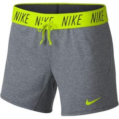 Nike Spodenki Damskie W Nk Dry Short Attk tr5 Cool Grey Htr Volt M. Szare spodenki sportowe damskie marki Nike, m, ze skóry, sportowe, na fitness i siłownię. Za 105,00 zł.