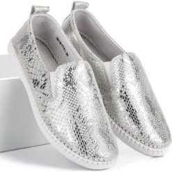 Skórzane trampki slip on vinceza VINCEZA. Szare tenisówki damskie Vinceza. Za 129,00 zł.