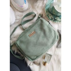 Torebka Freesia mint. Zielone torebki klasyczne damskie Fanaberia.com, w paski, na ramię, małe, bez dodatków. Za 59,00 zł.