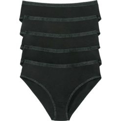 Figi "maxi" bonprix czarny. Czarne majtki damskie bonprix, bez wzorów. Za 49,95 zł.