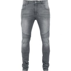 Jeansy męskie regular: Urban Classics Slim Fit Biker Jeans Jeansy szary