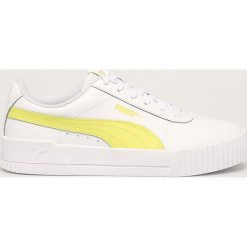 Puma - Buty Carina L. Białe buty sportowe damskie Puma, bez wzorów, z gumy, sportowe. Za 269,90 zł.