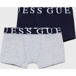 Guess Jeans - Bokserki (2-pack). Szare majtki chłopięce Guess Jeans, z aplikacjami, z elastanu. Za 99,90 zł.