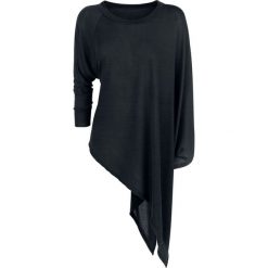 Bluzy damskie: Forplay Knitted Asymmetric Sweater Bluza damska czarny