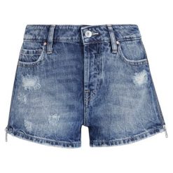Szorty jeansowe Guess W92D70 D3L73. Niebieskie szorty damskie Guess, l, z aplikacjami, z bawełny. W wyprzedaży za 239,00 zł.