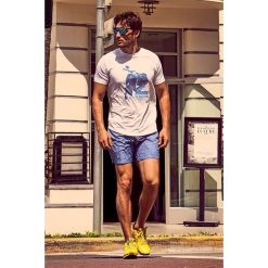 Męski T-shirt DAVID 52 Navy Arkos. Niebieskie podkoszulki męskie marki Astratex, m, z elastanu. Za 96,56 zł.