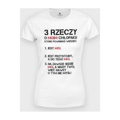 Koszulka Trzy rzeczy o chłopaku. T-shirty chłopięce MegaKoszulki, bez wzorów, z bawełny, bez rękawów. Za 49,90 zł.