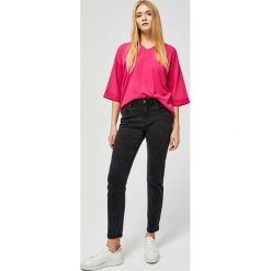 Jeansy typu straight leg. Czarne jeansy damskie Moodo, s. Za 49,99 zł.