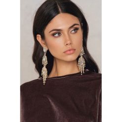 Kolczyki damskie: NA-KD Accessories Bogate, wiszące kolczyki – Gold
