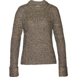 Sweter z metaliczną nitką bonprix brunatny. Brązowe swetry klasyczne damskie marki bonprix, z dzianiny. Za 129,99 zł.