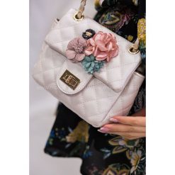 Torebka Flowers. Szare torebki klasyczne damskie Modaforyou, bez wzorów, bez dodatków. Za 99,00 zł.