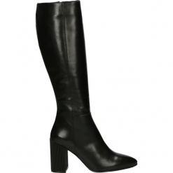 Kozaki - 19891 BUF BLA. Czarne buty zimowe damskie Venezia, ze skóry. Za 749,00 zł.